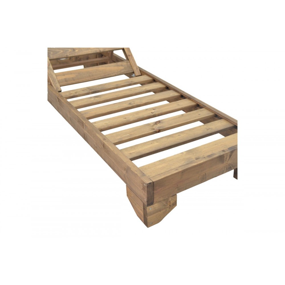 Ξαπλώστρα "FENDY" από ξύλο σε χρώμα καρυδί 71.5x200x24