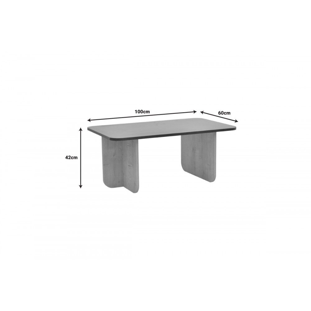 Τραπέζι "BOCA" σε χρώμα oak/κεραμιδί 100x60x42