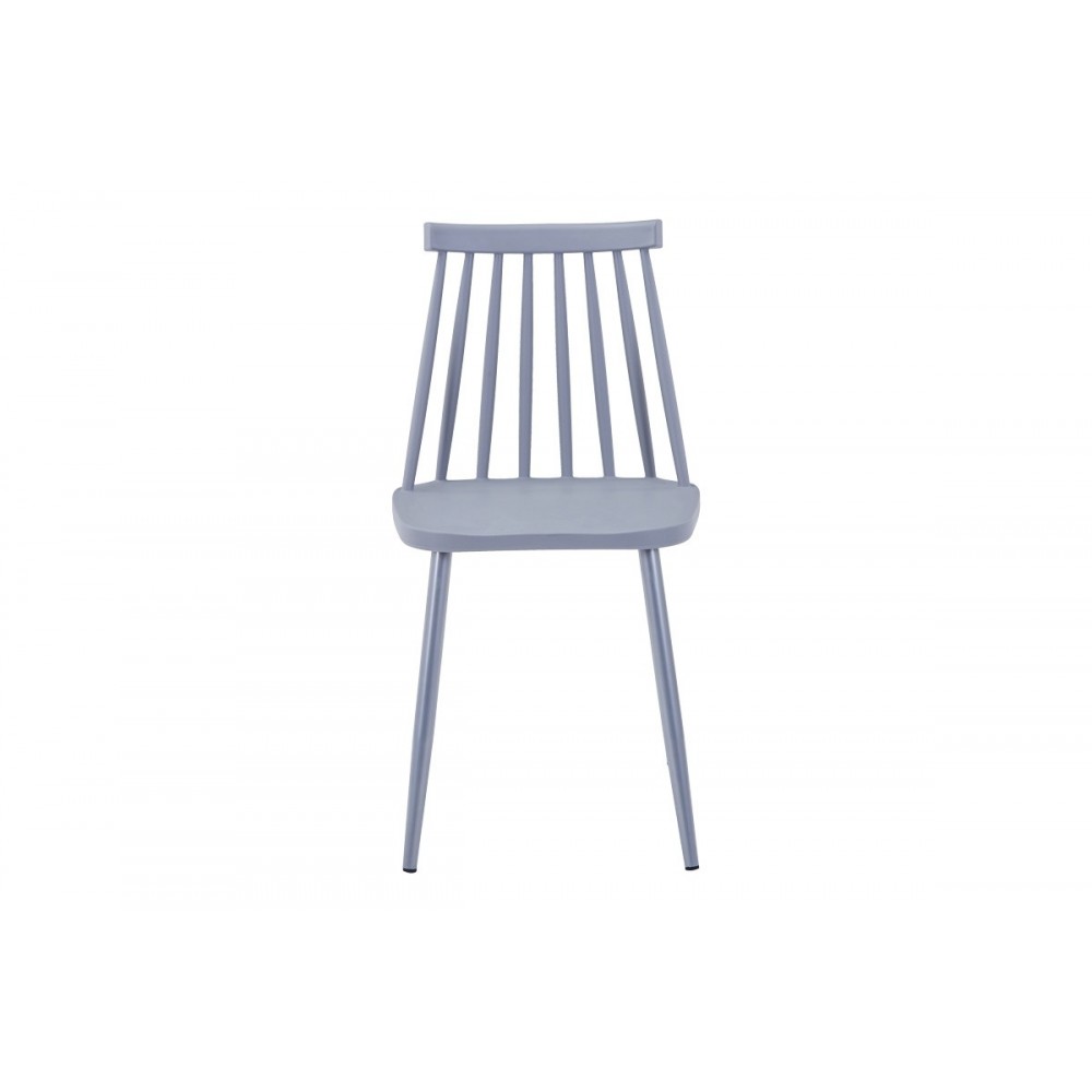 Τραπεζαρία 3τμχ "ELIJAH-AURORA I" από pp σε χρώμα λευκό/γκρι Φ60x74