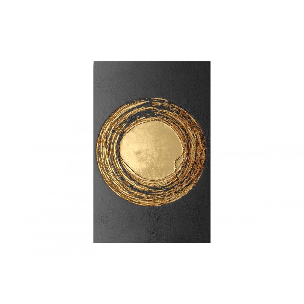 Πίνακας σε καμβά "ZESAN" σε χρώμα μαύρο/χρυσό 45x3x70