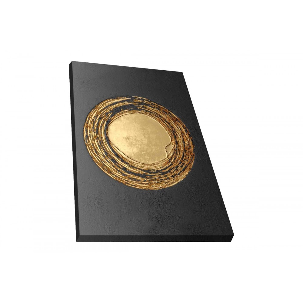 Πίνακας σε καμβά "ZESAN" σε χρώμα μαύρο/χρυσό 45x3x70