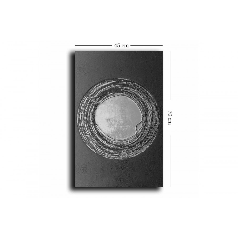 Πίνακας σε καμβά "ZESAN" σε χρώμα μαύρο/χρυσό 45x3x70