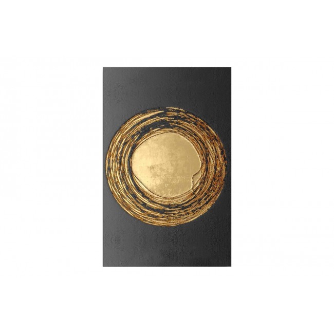 Πίνακας σε καμβά "ZESAN" σε χρώμα μαύρο/χρυσό 45x3x70