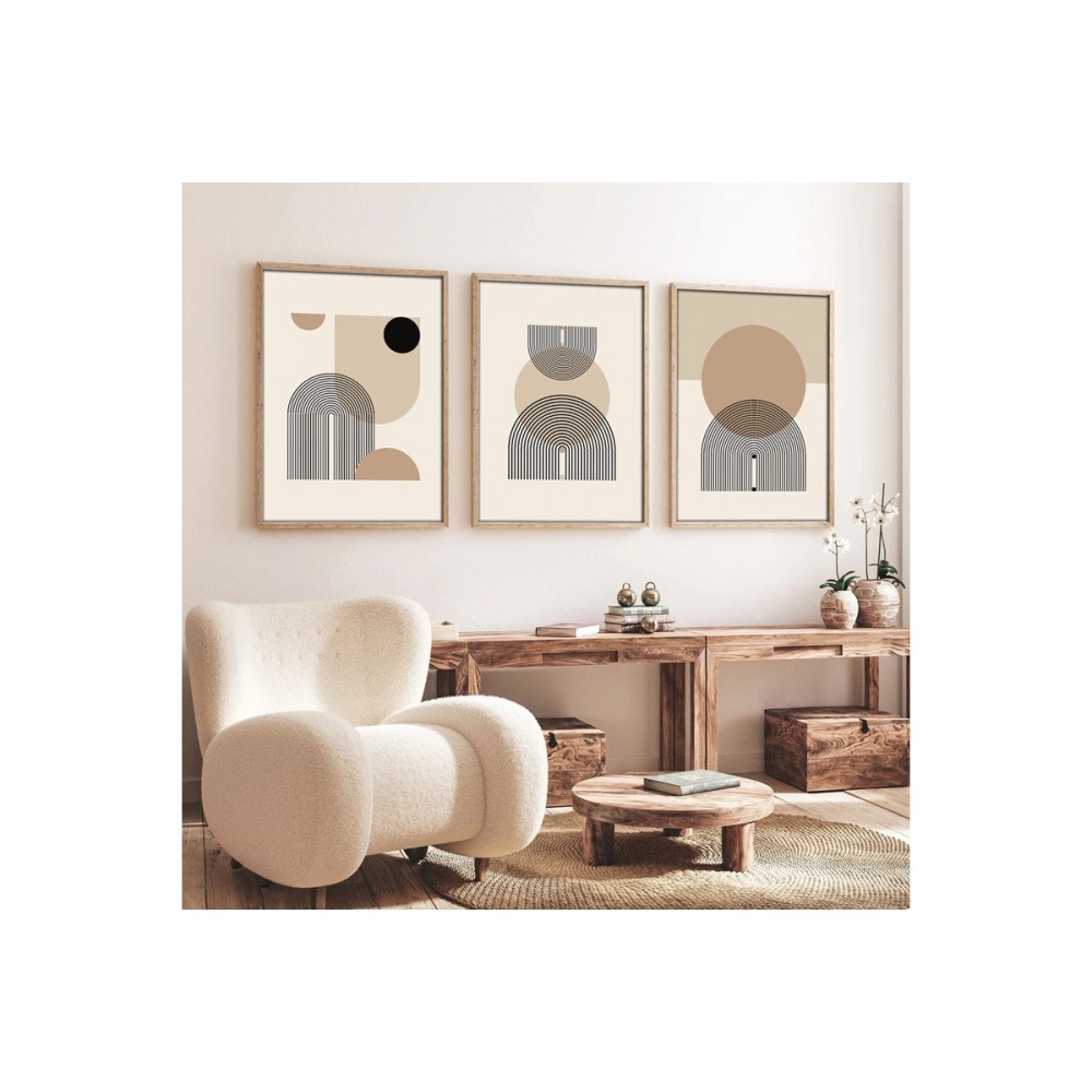 Πίνακας σε καμβά "JEFTON" τρίπτυχος με ψηφιακή εκτύπωση 50x2x70