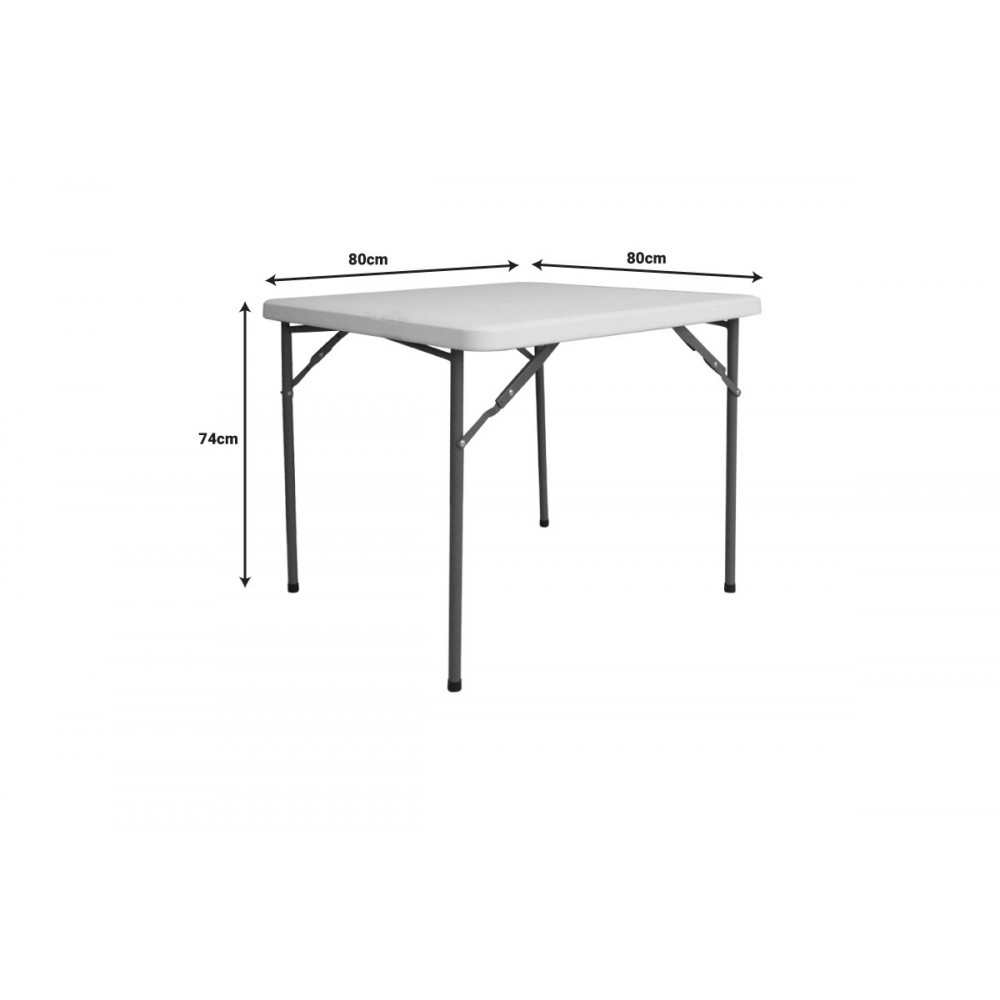 Τραπέζι catering "COMFORT" πτυσσόμενο σε χρώμα λευκό/γκρι 80x80x74
