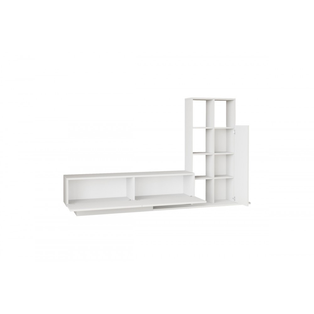 Σύνθετο σαλονιού "DAMON" σε χρώμα λευκό 140x29.5x39.5