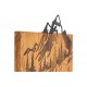 Διακοσμητικό τοίχου "MOUNTEN" από ξύλο/μέταλλο σε χρώμα φυσικό/μαύρο 57.5x3x33