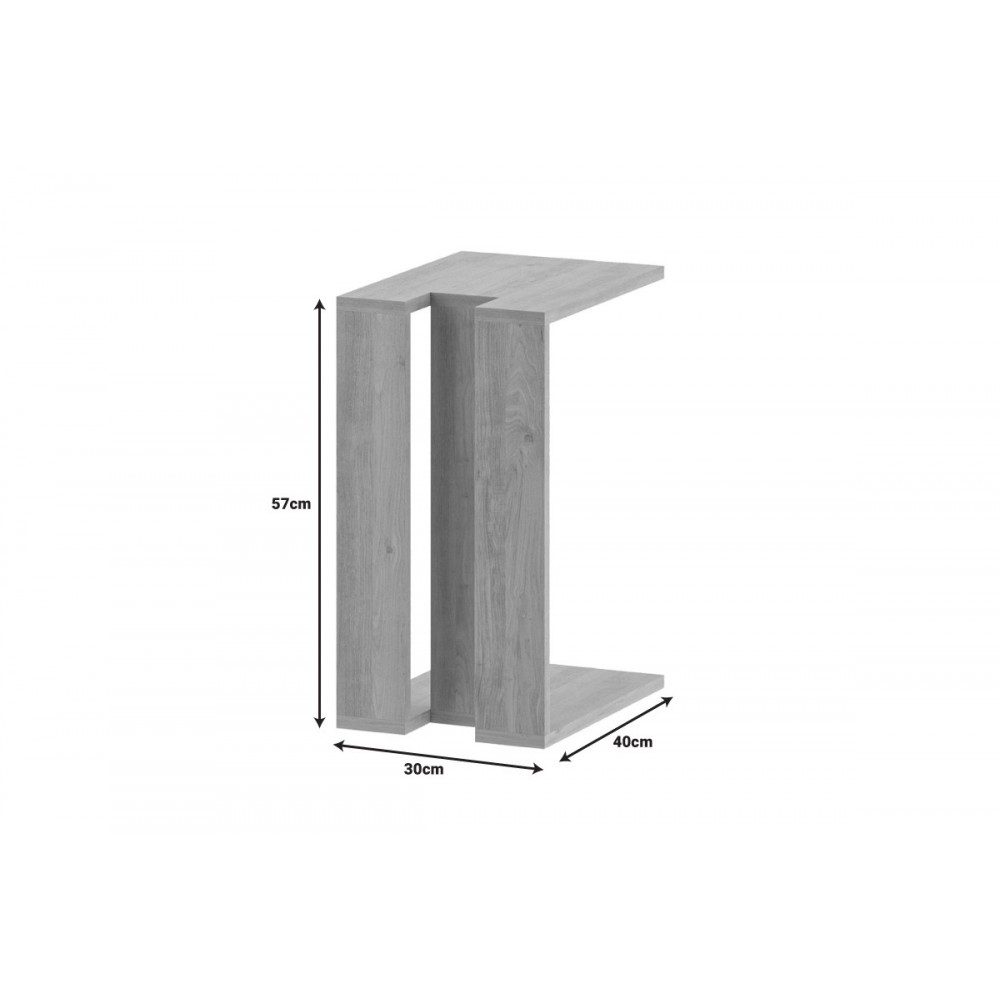 Βοηθητικό τραπέζι "MUJU" σε χρώμα μόκα 40x30x57