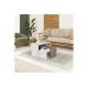 Τραπέζια σαλονιού 3τμχ "KANTAR" σε χρώμα λευκό αντικέ/μόκα 65x30x39