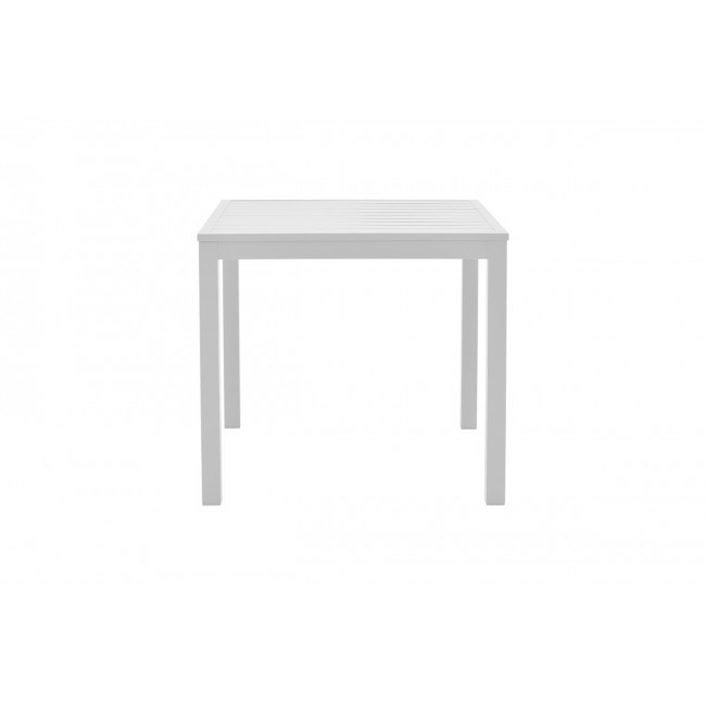 Τραπέζι παραλίας "KLITON" από αλουμίνιο σε χρώμα λευκό 45x45x41