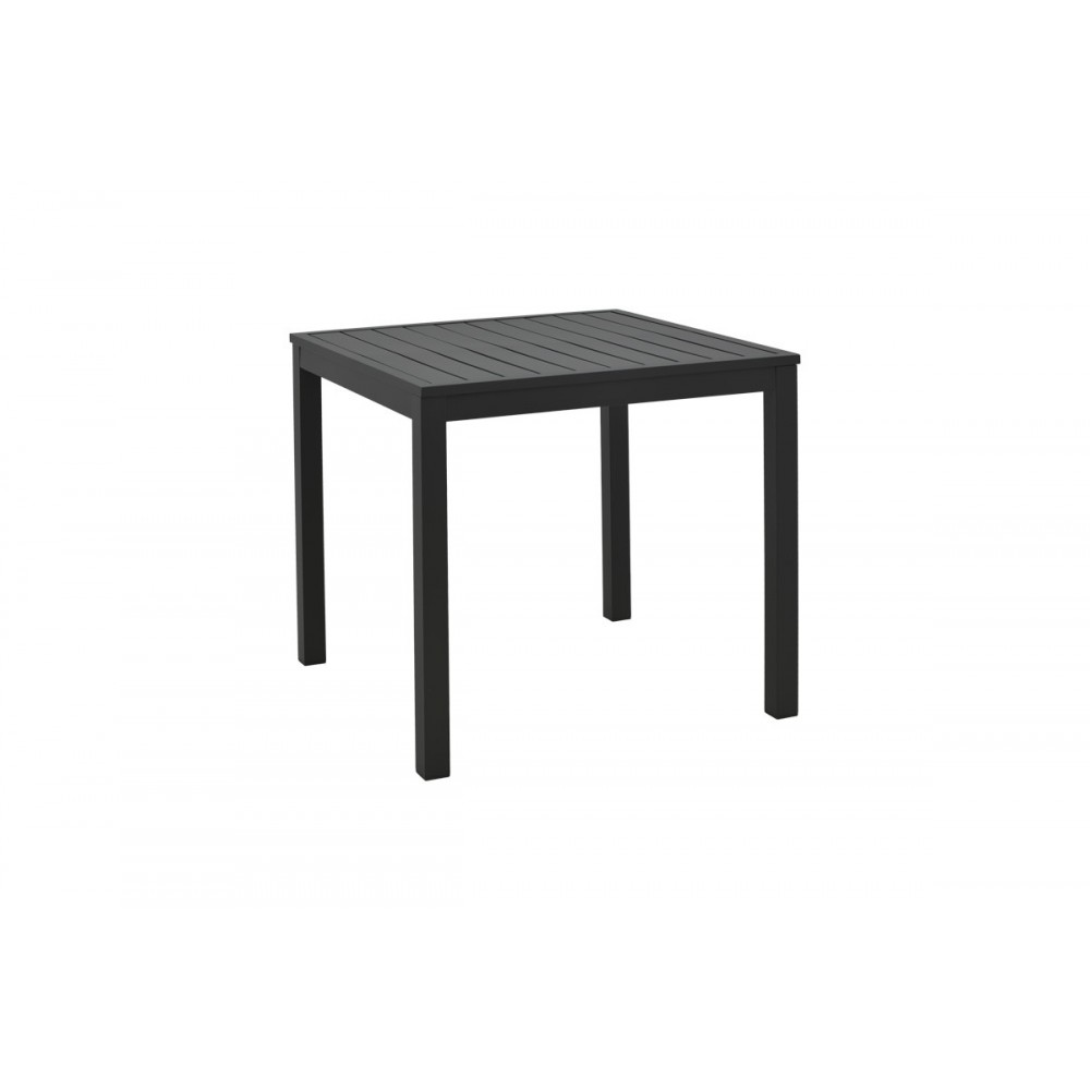 Τραπέζι παραλίας "KLITON" από αλουμίνιο σε χρώμα μαύρο 45x45x41
