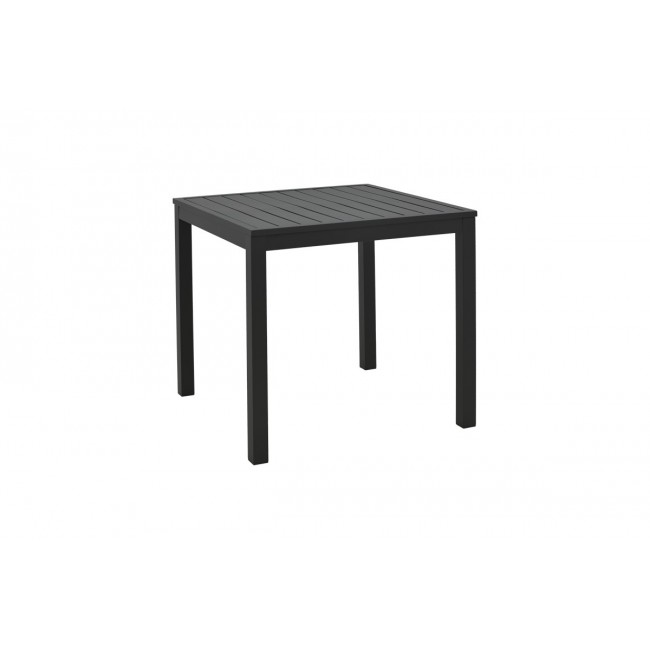 Τραπέζι παραλίας "KLITON" από αλουμίνιο σε χρώμα μαύρο 45x45x41
