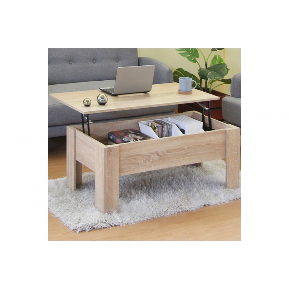 Τραπέζι σαλονιού "FERZA" πολυμορφικό σε χρώμα oak 100x50x42