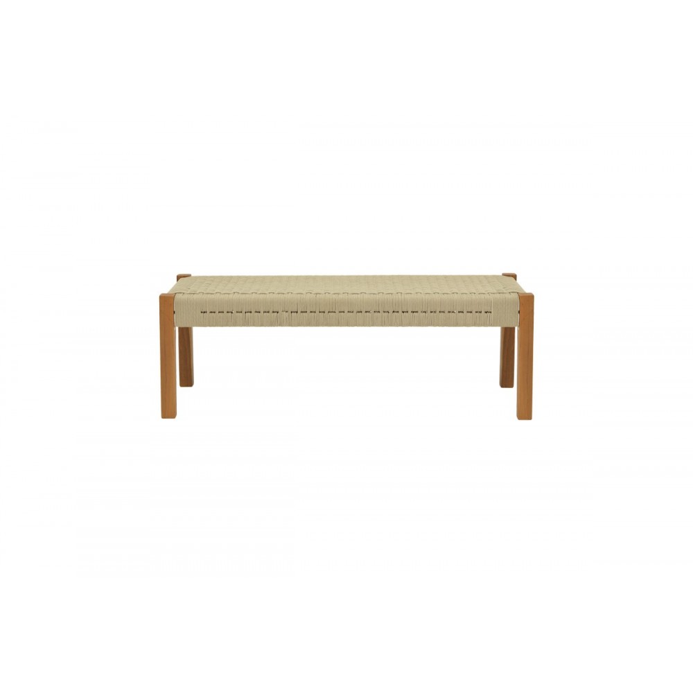 Παγκάκι "UMA" από ξύλο/σχοινί σε χρώμα φυσικό 150x45x40