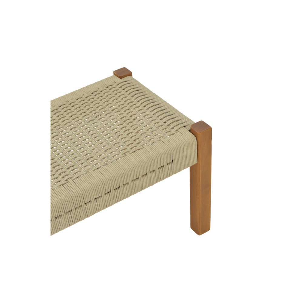 Παγκάκι "UMA" από ξύλο/σχοινί σε χρώμα φυσικό 150x45x40