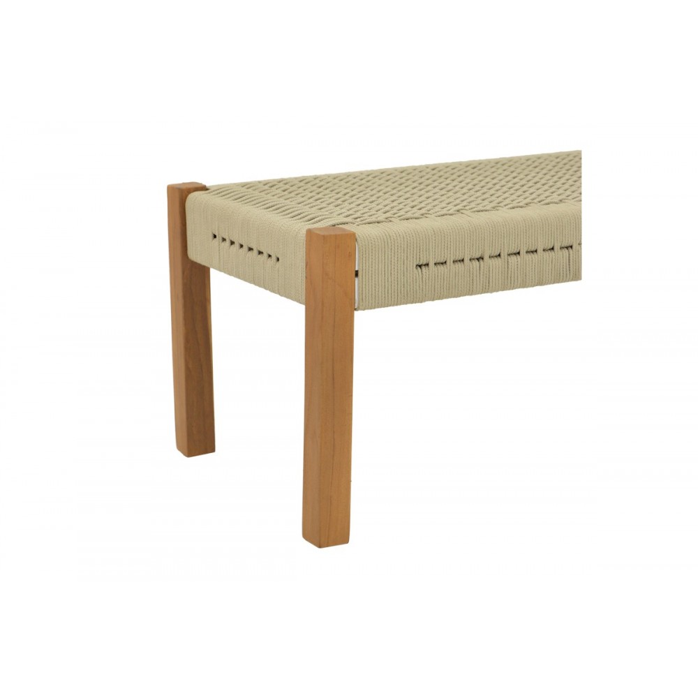 Παγκάκι "UMA" από ξύλο/σχοινί σε χρώμα φυσικό 150x45x40