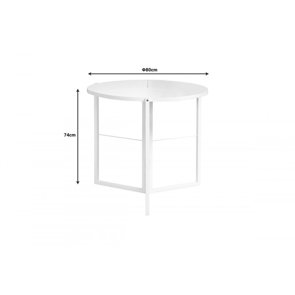 Τραπέζι "TALEN" σε χρώμα λευκό Φ80x74