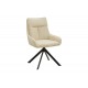 Πολυθρόνα "KONELIAN" από ύφασμα/μέταλλο σε χρώμα μπεζ/μαύρο 54x63x88