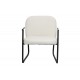 Καρέκλα επισκέπτη "VINDOR" από ύφασμα/μέταλλο σε χρώμα κρεμ/μαύρο 65x68.5x79.5