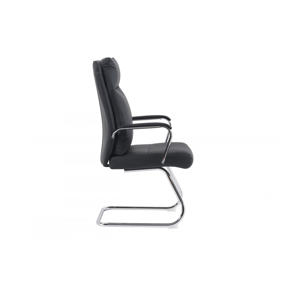 Καρέκλα επισκέπτη "SIQUEL I" από pu σε χρώμα μαύρο 58x62x105