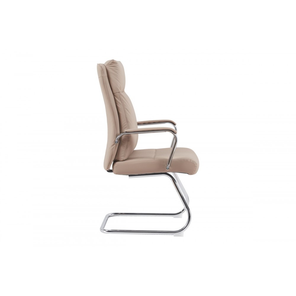 Καρέκλα επισκέπτη "SIQUEL I" από pu σε χρώμα καπουτσίνο 58x62x105