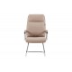 Καρέκλα επισκέπτη "SIQUEL I" από pu σε χρώμα καπουτσίνο 58x62x105