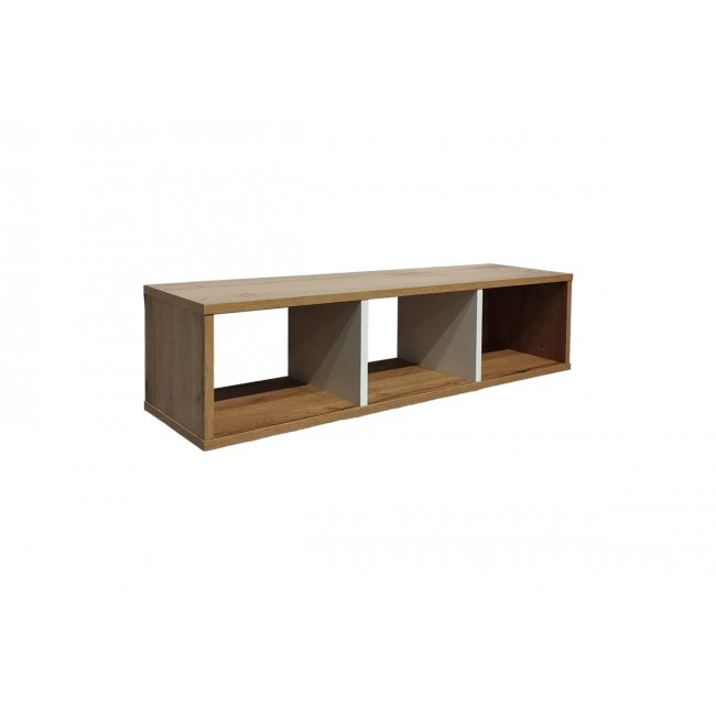 Ραφιέρα τοίχου "FLEVIOR" σε χρώμα σονόμα/λευκό 90x22x25.6