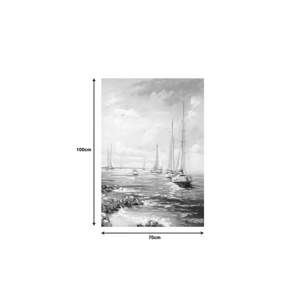 Πίνακας σε καμβά "SAILSY" πολύχρωμος 70x3x100