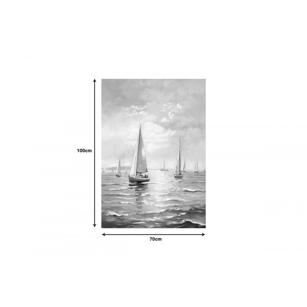 Πίνακας σε καμβά "SAILSY I" πολύχρωμος 70x3x100