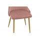 Καρέκλα "AZORI" από βελούδο/μέταλλο σε χρώμα σάπιο μήλο/φυσικό 49x55x85