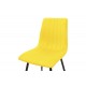 Καρέκλα "NOOR" από βελούδο/μέταλλο σε χρώμα κίτρινο/μαύρο 44x53x86