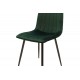 Καρέκλα "NOOR" από βελούδο/μέταλλο σε χρώμα κυπαρισσί/μαύρο 44x53x86