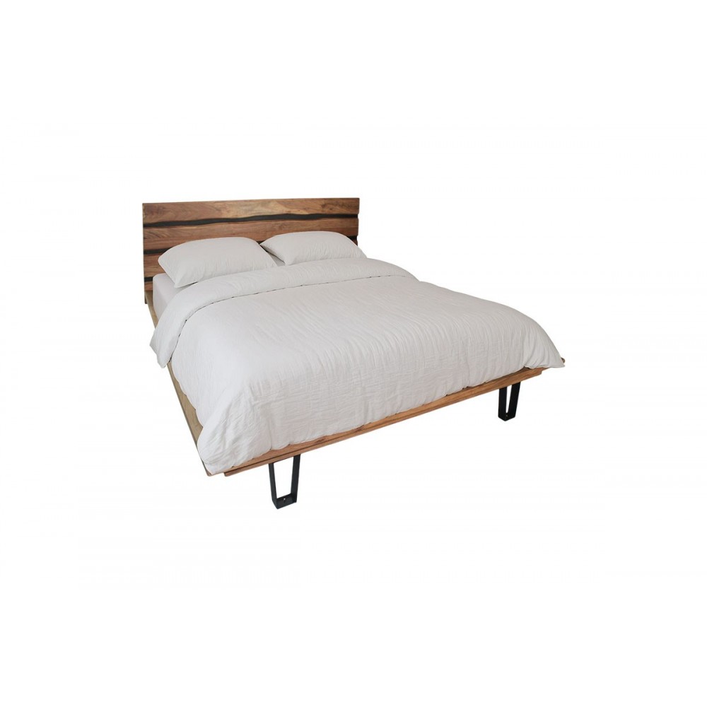 Κρεβάτι "IMENA" από ξύλο σε χρώμα φυσικό 180x210x95