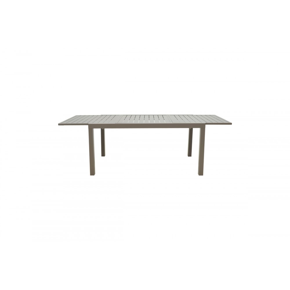 Τραπέζι επεκτεινόμενο "LAFLA" από αλουμίνιο σε χρώμα σαμπανιζέ 160-240x100x75