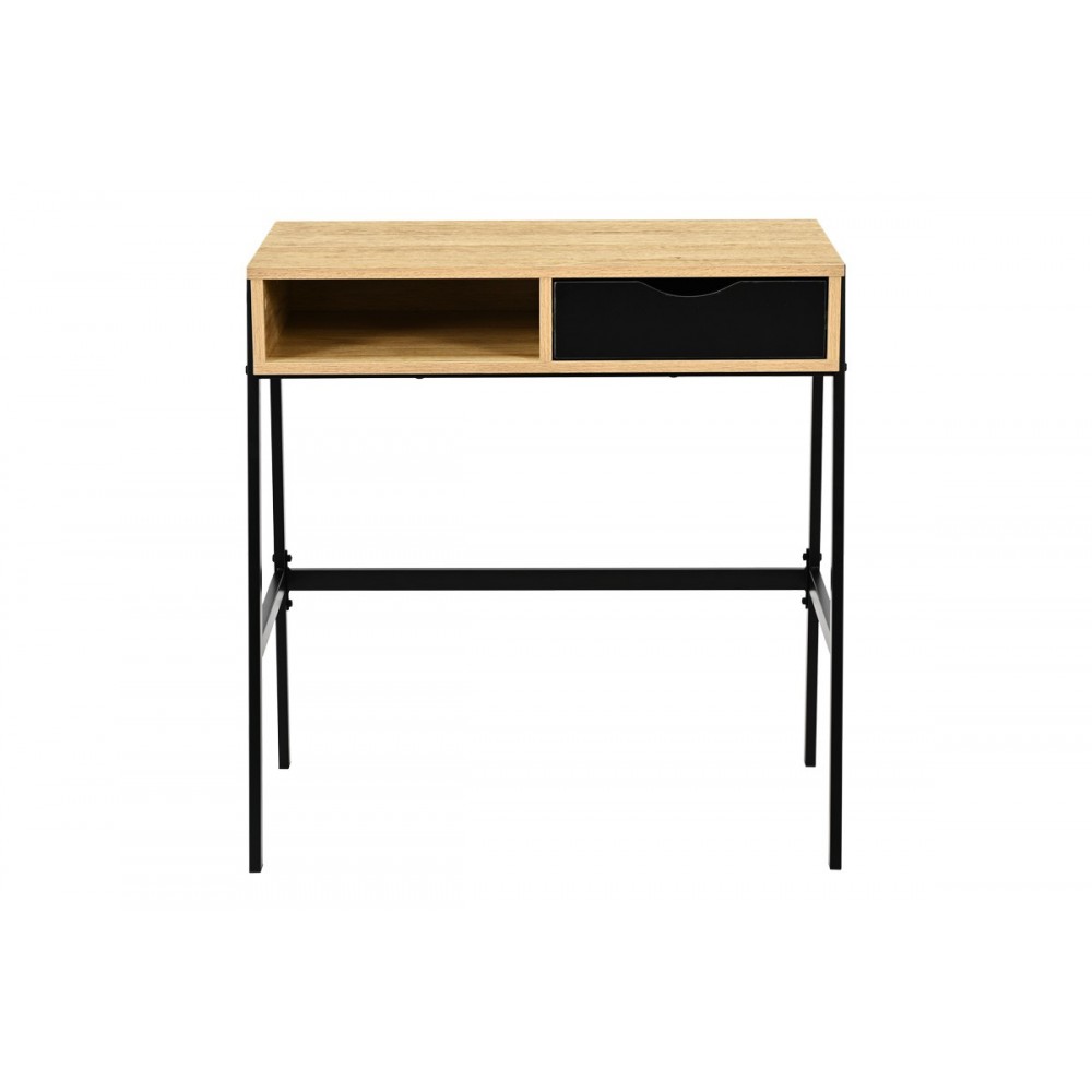 Γραφείο εργασίας "REZIO" σε χρώμα oak/μαύρο 75x45x76