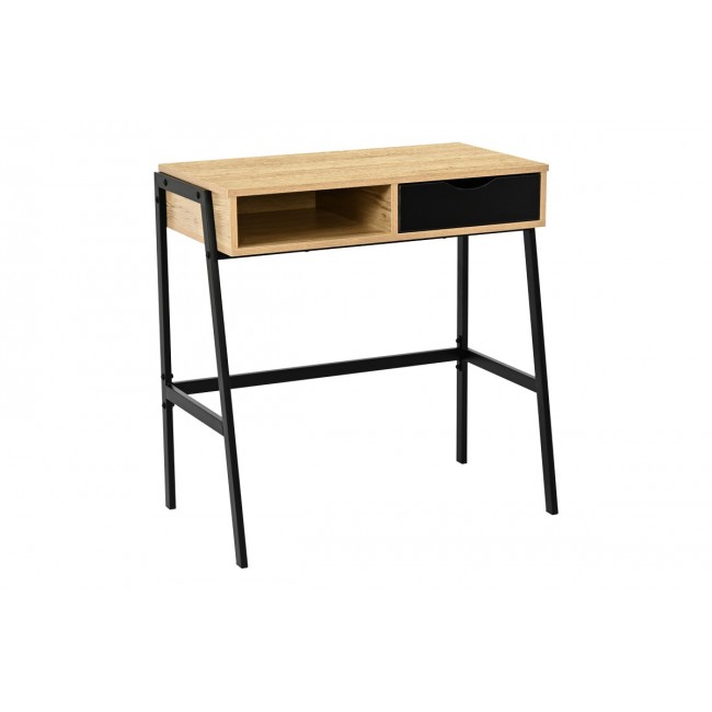 Γραφείο εργασίας "REZIO" σε χρώμα oak/μαύρο 75x45x76