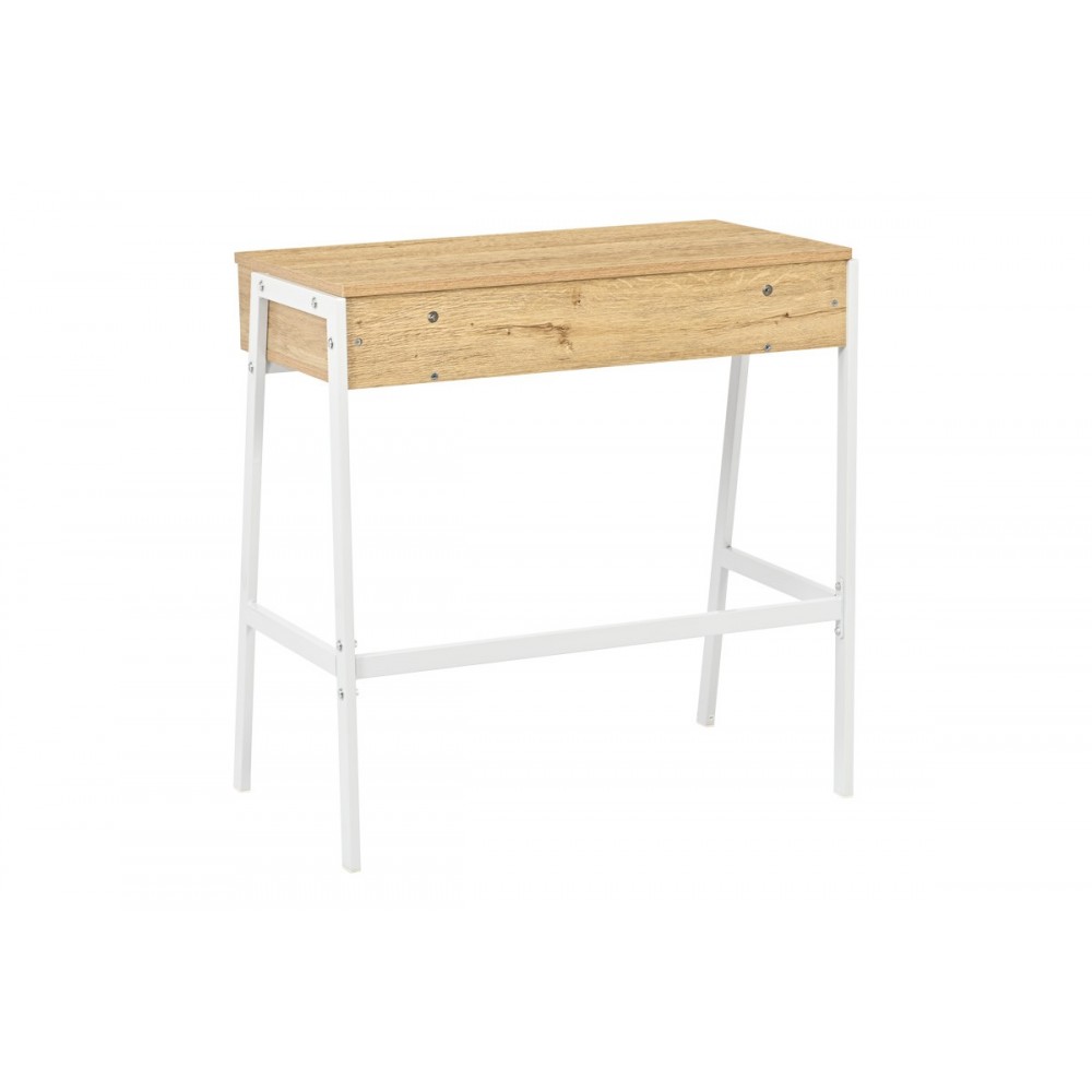 Γραφείο εργασίας "REZIO" σε χρώμα oak/λευκό 75x45x76