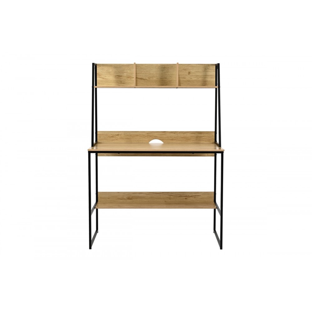 Γραφείο εργασίας "HERBEY" σε χρώμα oak/μαύρο 100x48x139
