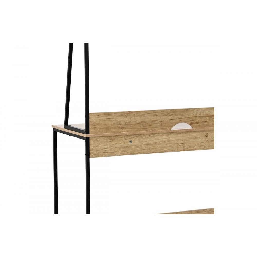 Γραφείο εργασίας "HERBEY" σε χρώμα oak/μαύρο 100x48x139