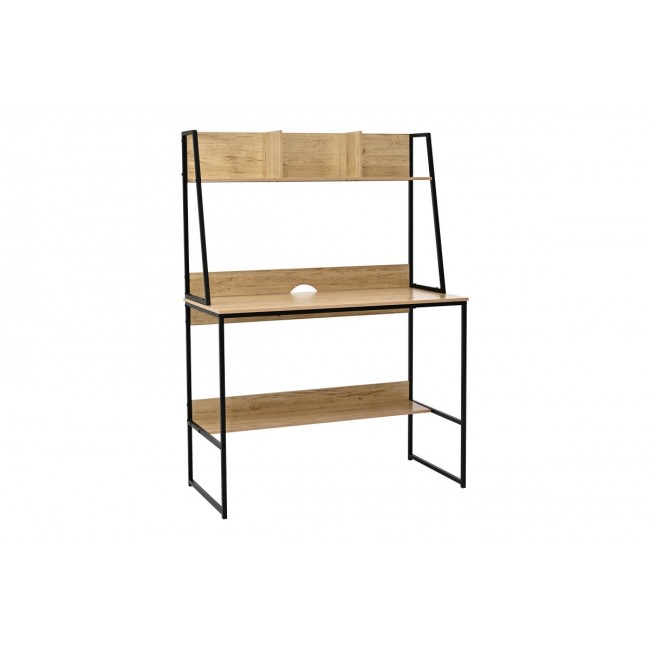 Γραφείο εργασίας "HERBEY" σε χρώμα oak/μαύρο 100x48x139