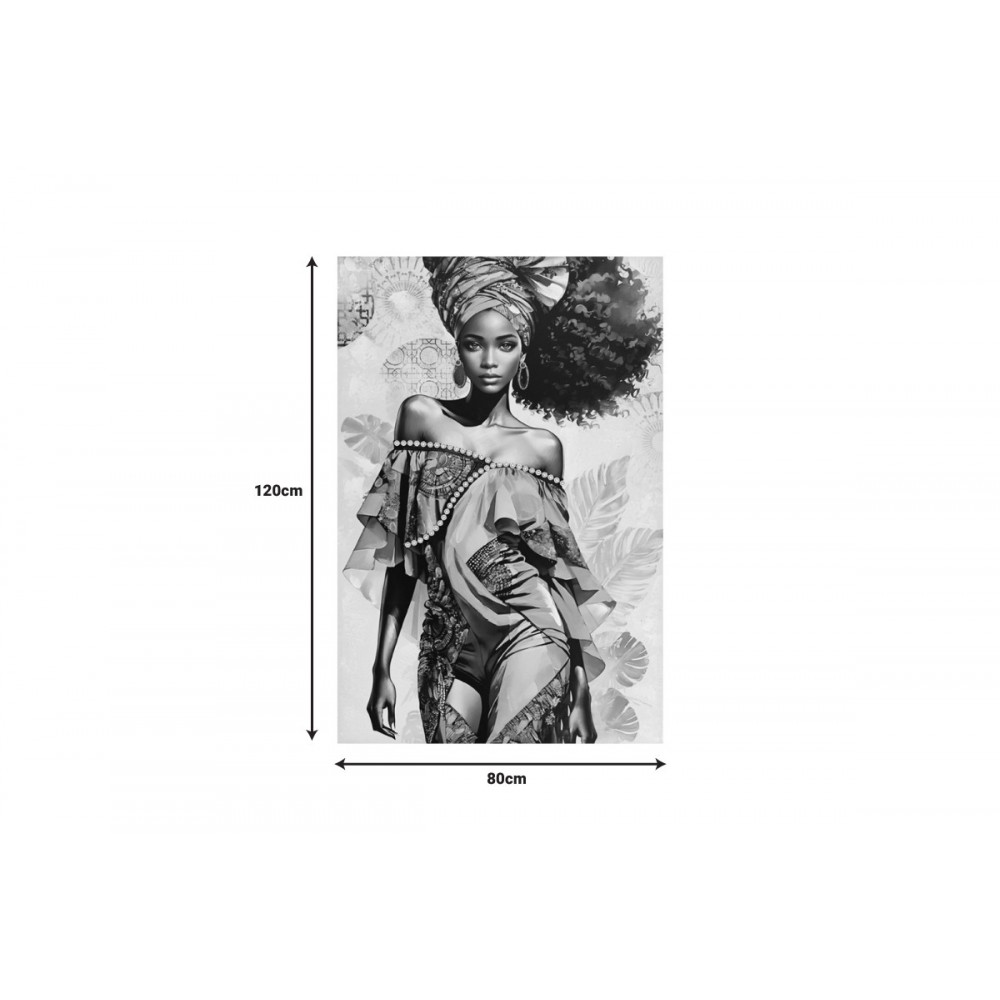 Πίνακας σε καμβά "GEORGINA I" πολύχρωμος 80x3x120