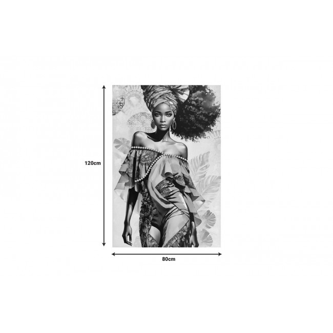 Πίνακας σε καμβά "GEORGINA I" πολύχρωμος 80x3x120