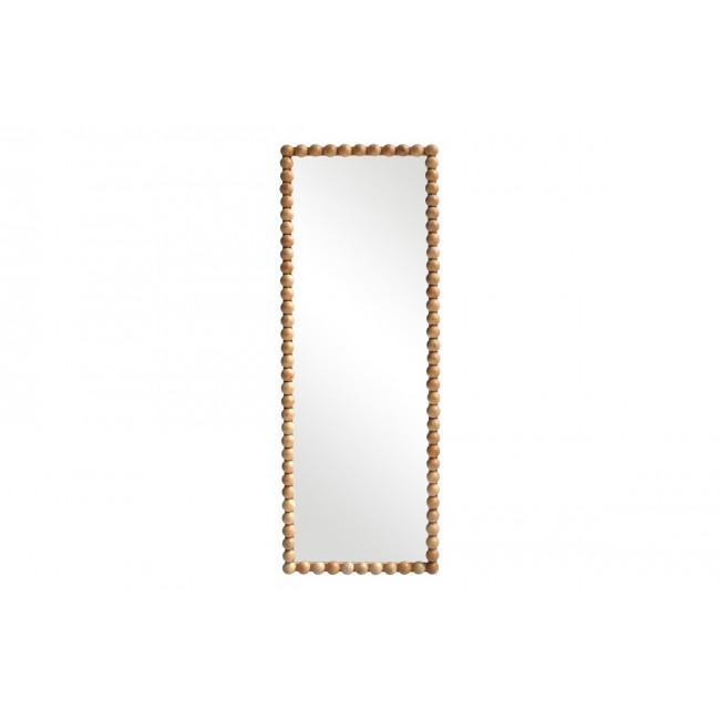 Καθρέπτης "LEDALO" από ξύλο σε χρώμα φυσικό 45x4.5x130