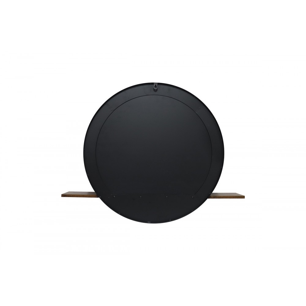 Καθρέπτης με ράφι "SALMIN" από μέταλλο σε χρώμα μαύρο 80x10x60