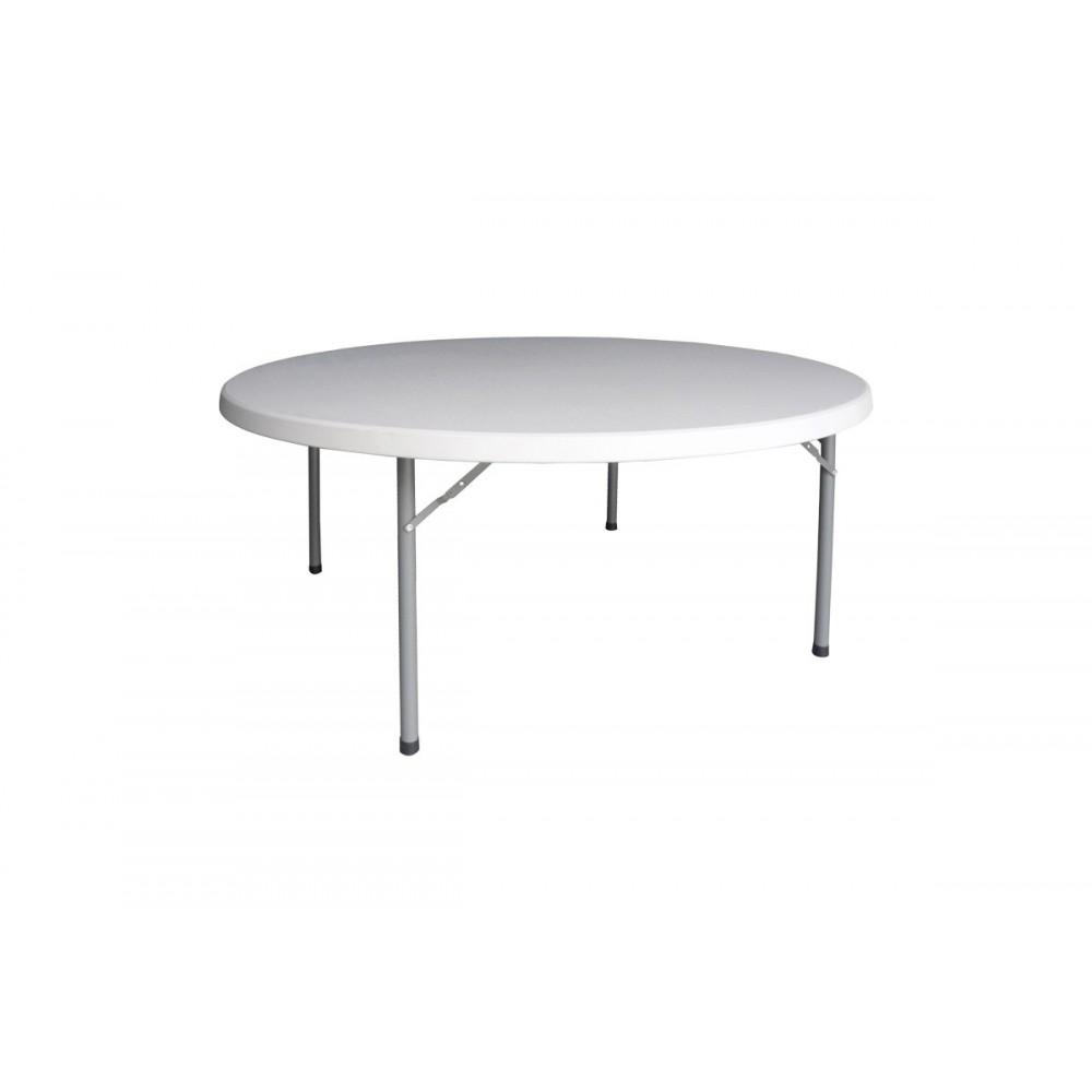 Τραπέζι catering "COMFORT" πτυσσόμενο σε χρώμα λευκό Φ180x74