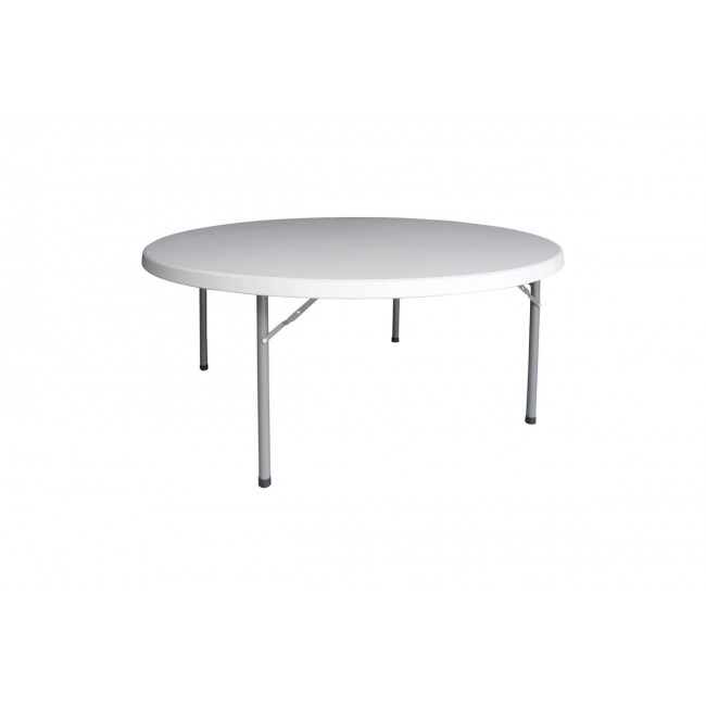 Τραπέζι catering "COMFORT" πτυσσόμενο σε χρώμα λευκό Φ180x74