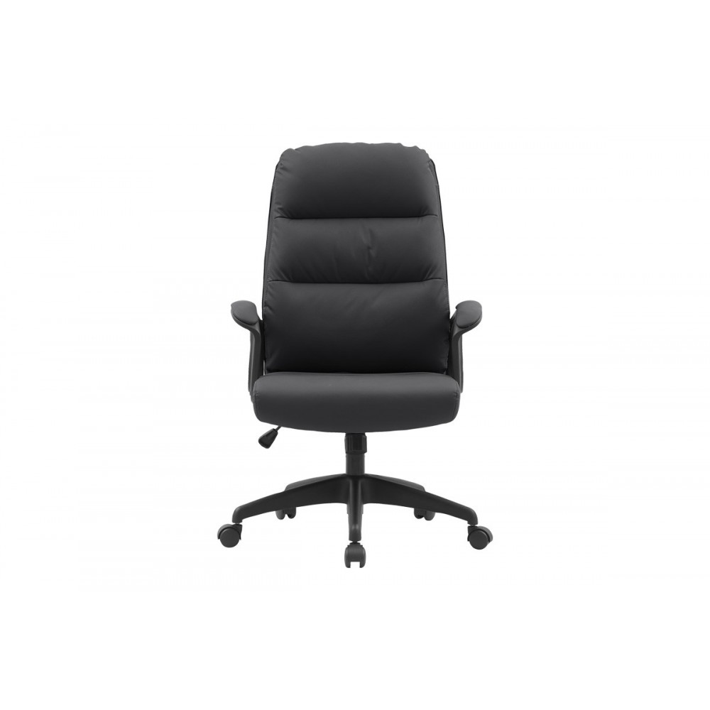 Καρέκλα γραφείου "ENFIRIA" από pu σε χρώμα μαύρο 66x66x110-122