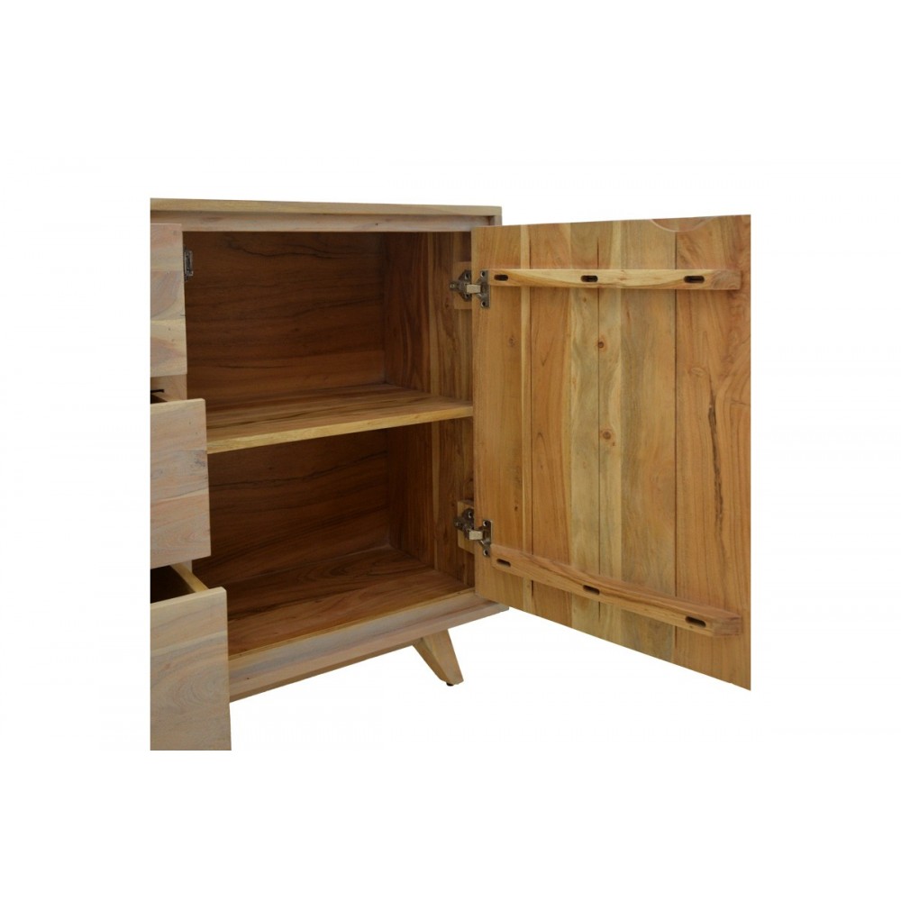 Μπουφές "EMIRA" από ξύλο σε χρώμα φυσικό 160x40x80