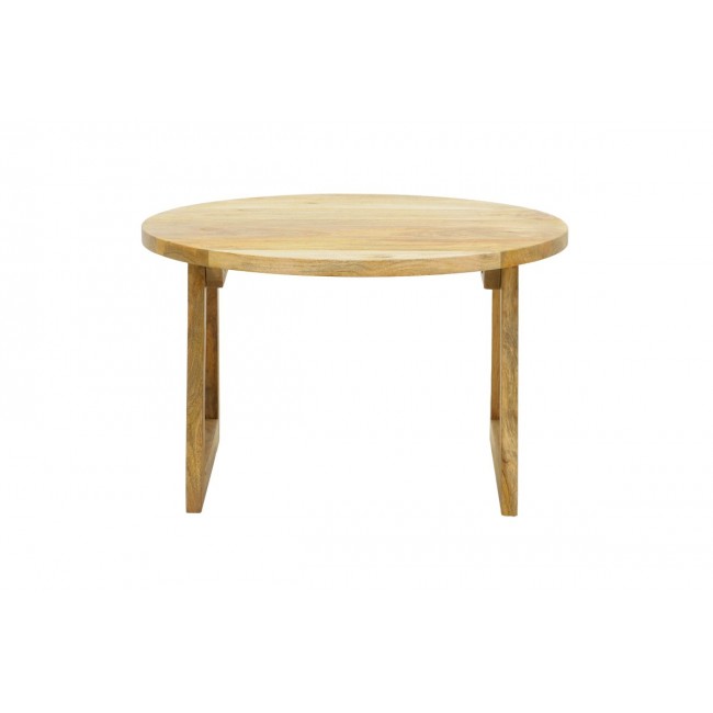 Τραπέζι "TAMARIND" από ξύλο/rattan σε χρώμα φυσικό Φ65x40