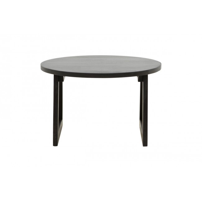 Τραπέζι "TAMARIND" από ξύλο/rattan σε χρώμα μαύρο/φυσικό Φ65x40